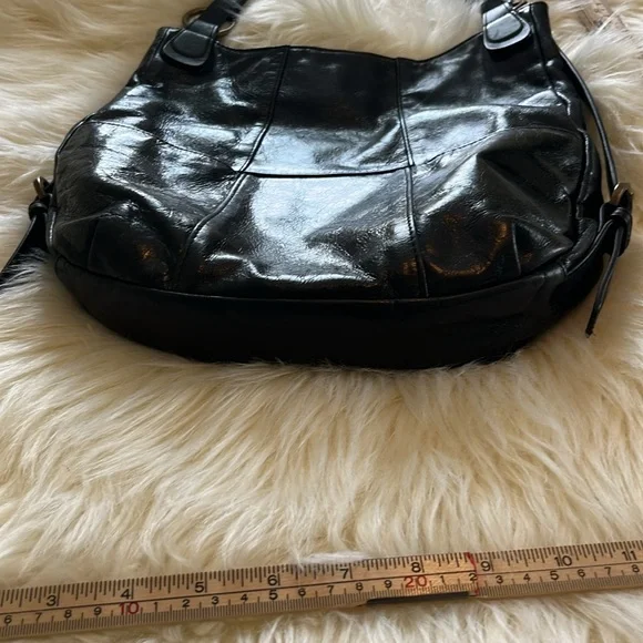 Ellington black Leather convertible Hobo Shoulder backpack Bag - Picture 7 of 7